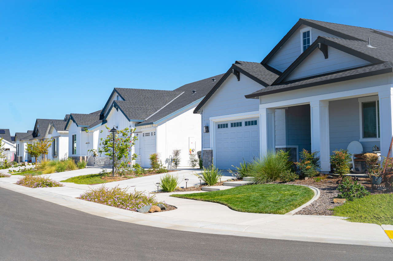 Row of Single story Homes